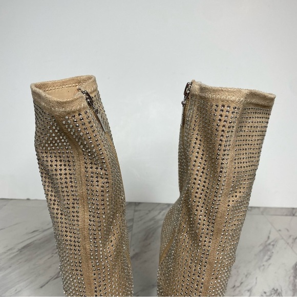 Schutz Sybil Rhinestone Heeled Pointy Toe Bootie 9 1/2 B - Picture 6 of 14